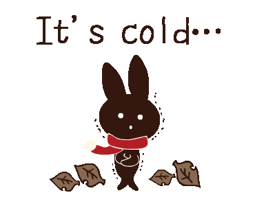 Brązowy zajączek zimno mi